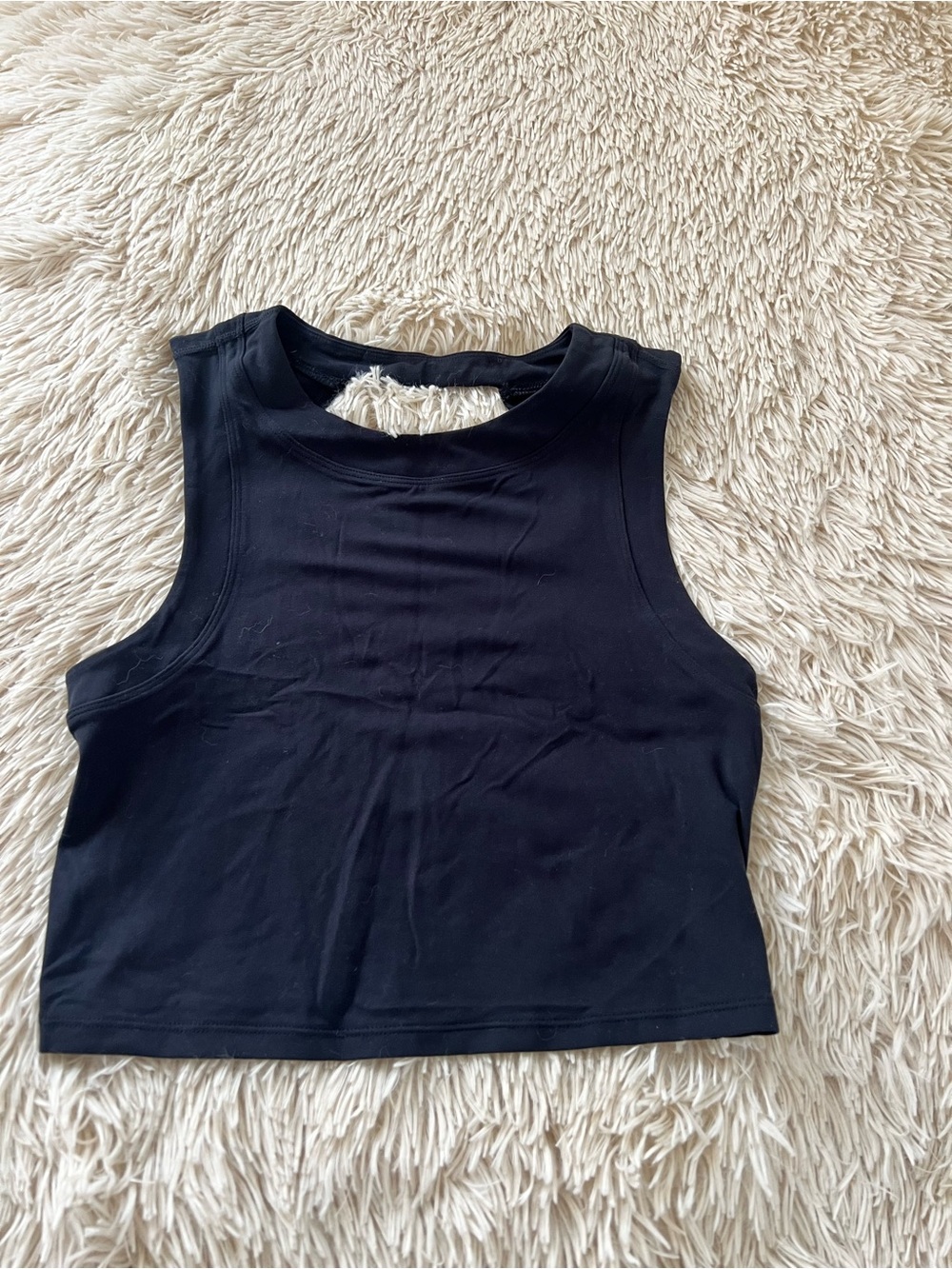 Free People Black Sleeveless Crop Tank